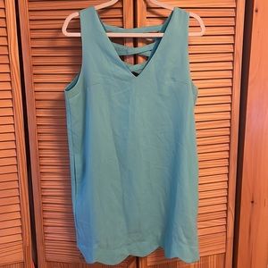 Teal summer shift dress M L